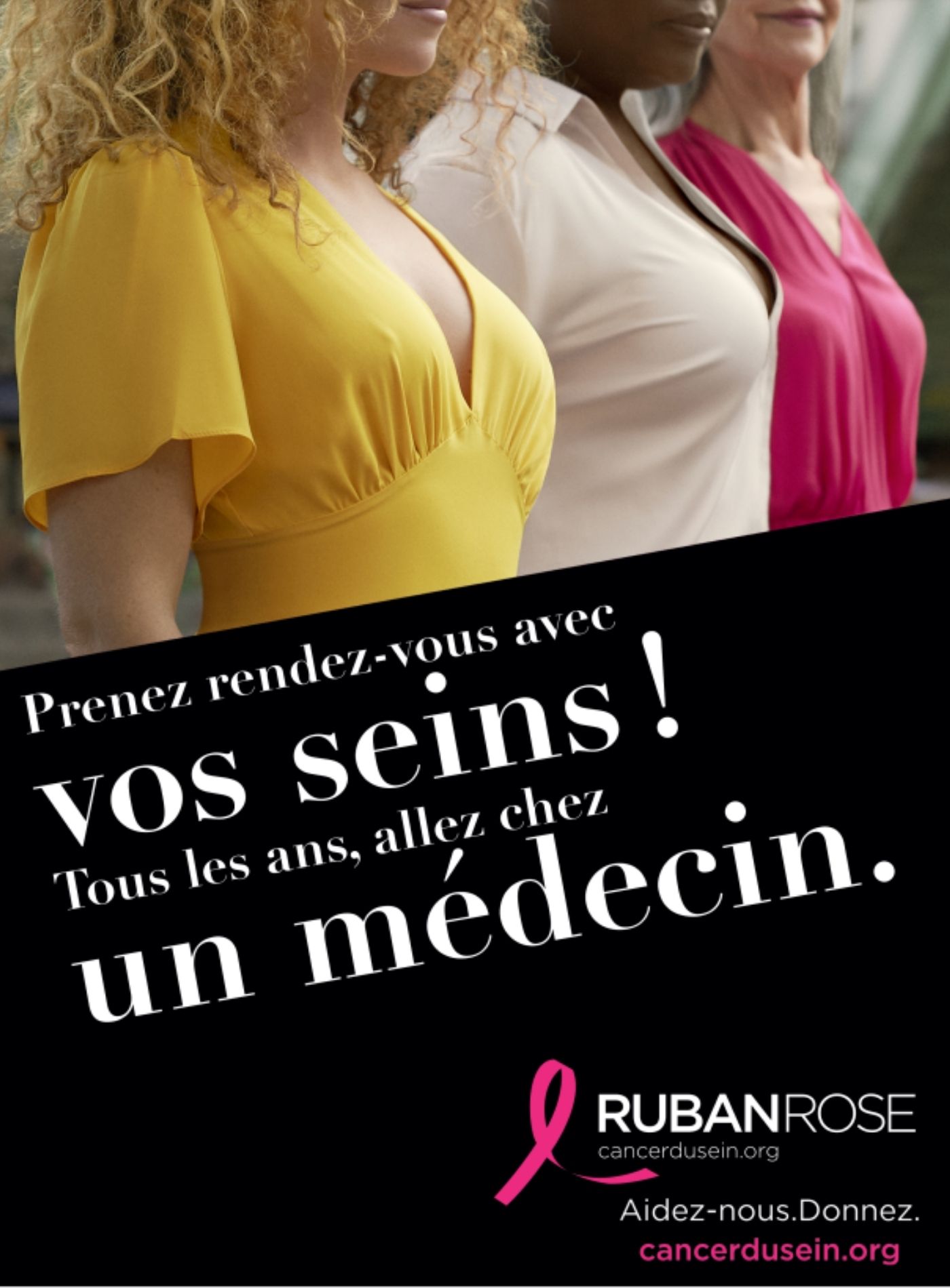 © Affiche de la campagne de sensibilisation contre le cancer du sein pour Octobre Rose 2021.